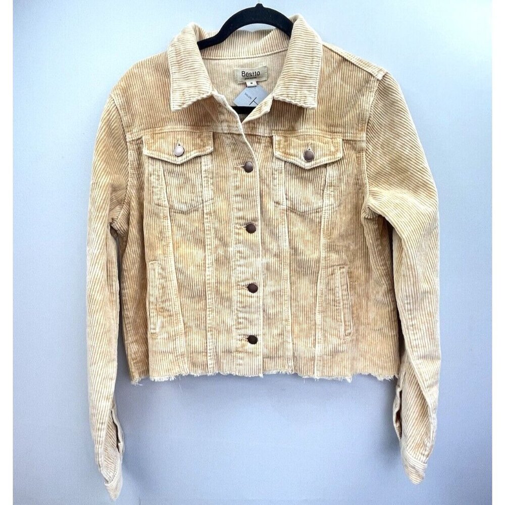 BESTTO Corduroy Jacket Women’s Medium Cropped Size Medium - Picture 5 of 15